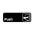 Winco Essentials Each / Black Winco SGN-301 Information Sign Push 3 Inch x 9 Inch Black | Denson CFE