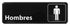 Winco Essentials Each / Black Winco SGN-368 Information Sign Spanish Men Symbol 3 x 9 Black | Denson CFE