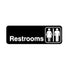 Winco Essentials Each / Black Winco SGN313 Information Sign Restrooms 3 x 9 Inch Black | Denson CFE