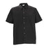 Winco Essentials Each / Extra Large / Black Winco UNF-1K Black Signature Chef Short-Sleeved Poly/Cotton Snap-Button Chef Shirt With 1 Chest Pocket