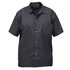 Winco Essentials Each / Large / Black Winco UNF-1KM Black Short-Sleeved Snap-Button Chef Shirt with Chest Pocket | Denson CFE