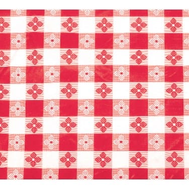 Winco Essentials Each / Red Winco TBCO-70R Red Checkered Vinyl Tablecloth 70 x 52 | Denson CFE