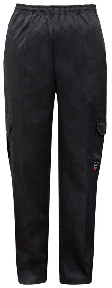 Winco Essentials Each / S / Black Winco UNF-11KS SignatureChef Black Cargo Chef Pants Small | Denson CFE