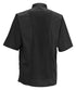 Winco Essentials Each / Small / Black Winco UNF-9KS Black Small Signature Chef Tapered Fit Poly Cotton Ventilated Chef Shirt with Mesh Panels and Pockets | Denson CFE