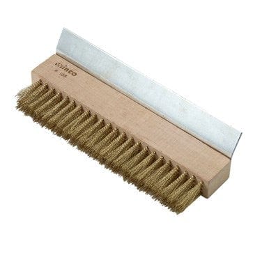 Winco Essentials Each Winco BR-10 Pizza Oven Brush Head, Brass Bristles w/Scraper