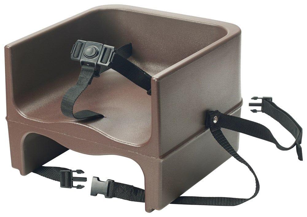 Winco Essentials Each Winco CHB-1P Plastic Booster Seat with 3-Way Strap in Brown | Denson CFE