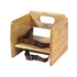 Winco Essentials Each Winco CHB-701 Natural Wooden Stacking Booster Chair with Dual Straps for Safe Dining | Denson CFE