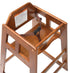 Winco Essentials Each Winco CHH-104A Walnut Wood High Chair with Buckle Strap and Stackable Design | Denson CFE