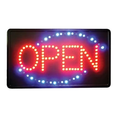 Winco Essentials Each Winco LED-6 Open LED Sign with Flashing Pattern | Denson CFE