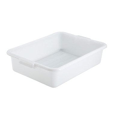 Winco Essentials Each Winco PL-5W 5" Dish Box, Standard Weight, White