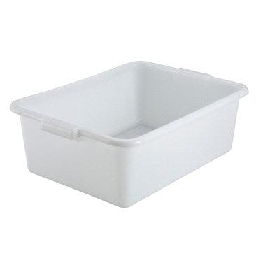Winco Essentials Each Winco PL-7W 7 Inch White Dish Box Standard Weight One Compartment Polypropylene | Denson CFE
