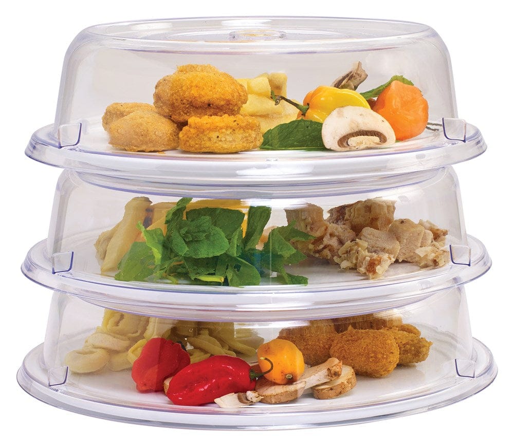 Winco Essentials Each Winco PPCR-8 Clear Round Plate Cover 2.5 Inch Height Stackable | Denson CFE