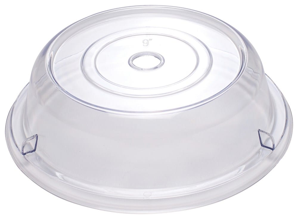 Winco Essentials Each Winco PPCR-9 Clear Round Plate Cover - 9 in Diameter, 2.5 in Height | Denson CFE