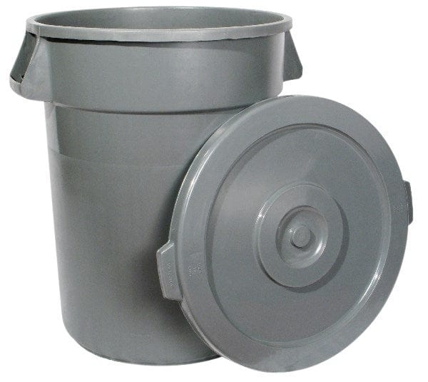 Winco Essentials Each Winco PTC-44G 44 Gallon Heavy Duty Round Gray Trash Can | Denson CFE