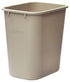 Winco Essentials Each Winco PWR-28BE 28 Quart Beige Rectangular Trash Can | Denson CFE