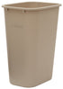Winco Essentials Each Winco PWR-41BE 41 Quart Beige Rectangular Trash Can for Heavy Duty Use | Denson CFE