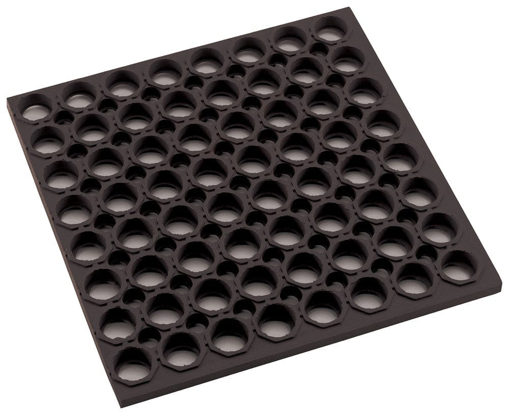 Winco Essentials Each Winco RBMH35KR Rubber Floor Mat 3 x 5 x 3/4 Inch Black Grease-proof | Denson CFE