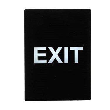 Winco Essentials Each Winco SGN-805 Exit Sign Informational Display 8.46 x 11.85 Inches White Print on Black | Denson CFE