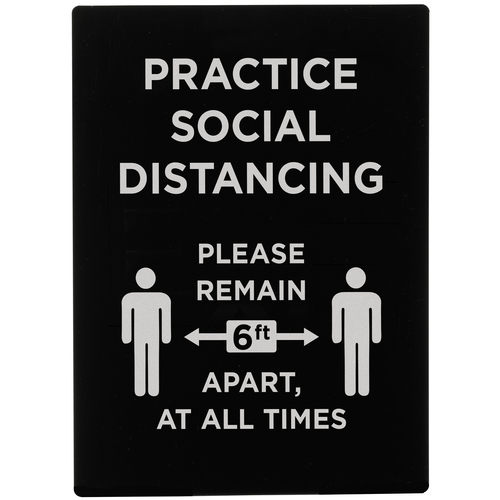 Winco Essentials Each Winco SGN-806 Social Distancing Stanchion Sign | Denson CFE
