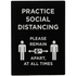Winco Essentials Each Winco SGN-806 Social Distancing Stanchion Sign | Denson CFE