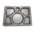 Winco Essentials Each Winco SMT-1 Stainless Steel Mess Tray with Six Compartments 15.5 x 11.5 | Denson CFE