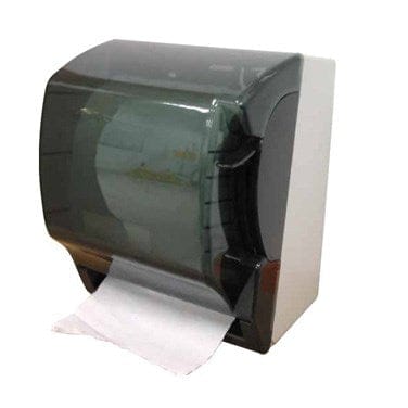 Winco Essentials Each Winco TD500 Paper Towel Dispenser Lever Handle Black Round Design | Denson CFE