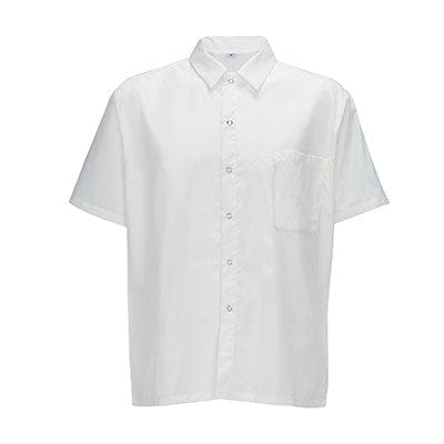 Winco Essentials Each Winco UNF-1WXL SignatureChef Professional Cook Shirt Short Sleeves White XL | Denson CFE