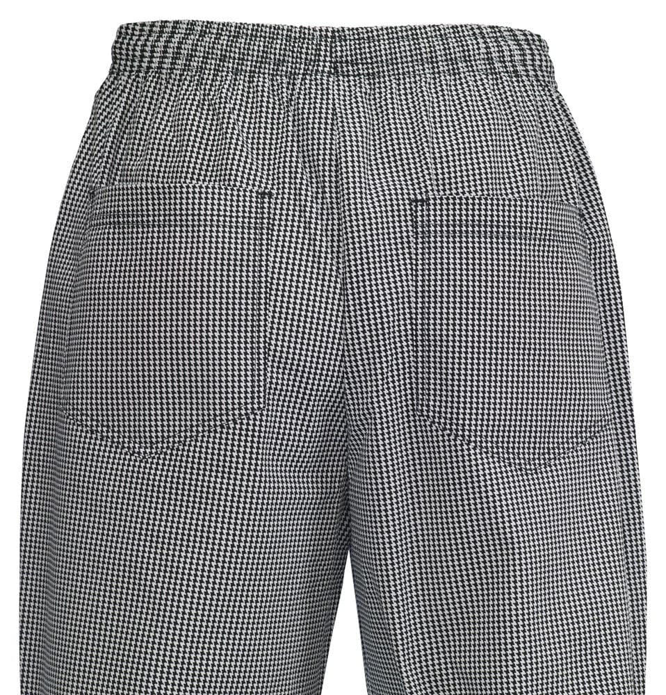 Winco Essentials Each Winco UNF-4KM SignatureChef Medium Houndstooth Chef Pants Relaxed Fit with Drawstring Waist | Denson CFE