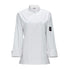 Winco Essentials Each Winco UNF-7WL SignatureChef Women's White Double Breasted Chef Jacket with Thermometer Pocket Large | Denson CFE