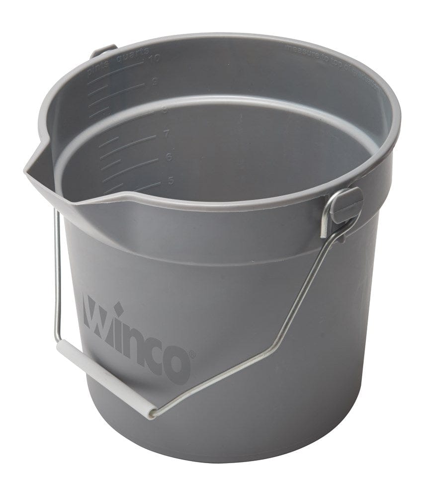 Winco Essentials Each Winco UPP-14G 14 Quart Gray Polyethylene Utility Pail | Denson CFE