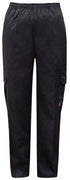 Winco Essentials Each / XS / Black Winco UNF-11KXS SignatureChef Cargo Chef Pants Black Extra Small | Denson CFE