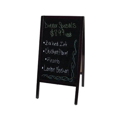 Winco Essentials Set Winco MBAF-3 Mahogany A-Frame Sidewalk Marker Board 39-1/2 inches x 20-1/4 inches | Denson CFE