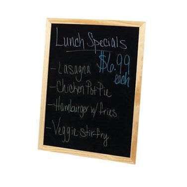 Winco Essentials Set Winco MBB-1 Natural Finish Marker Board with Frame 23 5/8 x 31 5/8 Includes White Marker and Eraser | Denson CFE