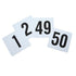 Winco Essentials Set Winco TBN-50 Table Numbers Set 1 to 50 Plastic 4 inches x 3.75 inches | Denson CFE