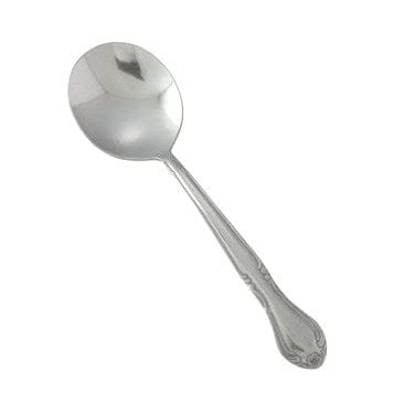 Winco Flatware Dozen Winco 0004-04 Elegance Bouillon Spoon Heavyweight Stainless Steel Silver Finish | Denson CFE