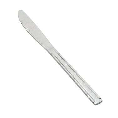 Winco Flatware Dozen Winco 0014-08 Stainless Steel Dominion Pattern Dinner Knife with Sleek Design | Denson CFE