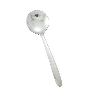 Winco Flatware Dozen Winco 0019-04 Flute Pattern Heavy Weight Stainless Steel Bouillon Spoon 5 5/8 Inch | Denson CFE