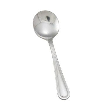 Winco Flatware Dozen Winco 0021-04 Continental Flatware Stainless Steel Bouillon Spoon 5 7/8 inch | Denson CFE