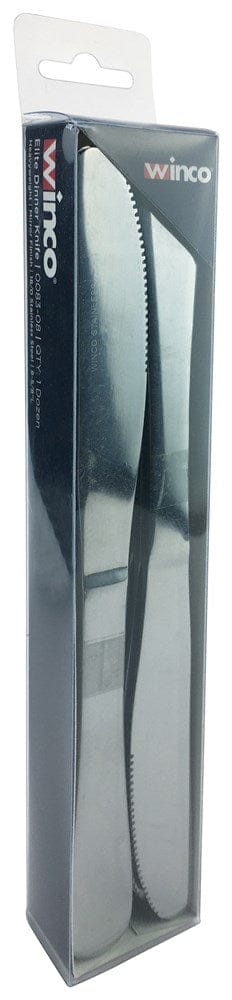 Winco Flatware Pack Winco 0083-08 Elite Stainless Steel Dinner Knife Heavyweight 8-5/8 inch | Denson CFE