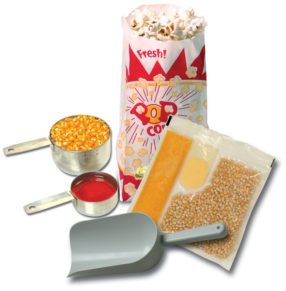 Winco Food and Beverage KIT Winco Benchmark 45006 Popcorn Starter Kit Essentials for Six Ounce Poppers | Denson CFE