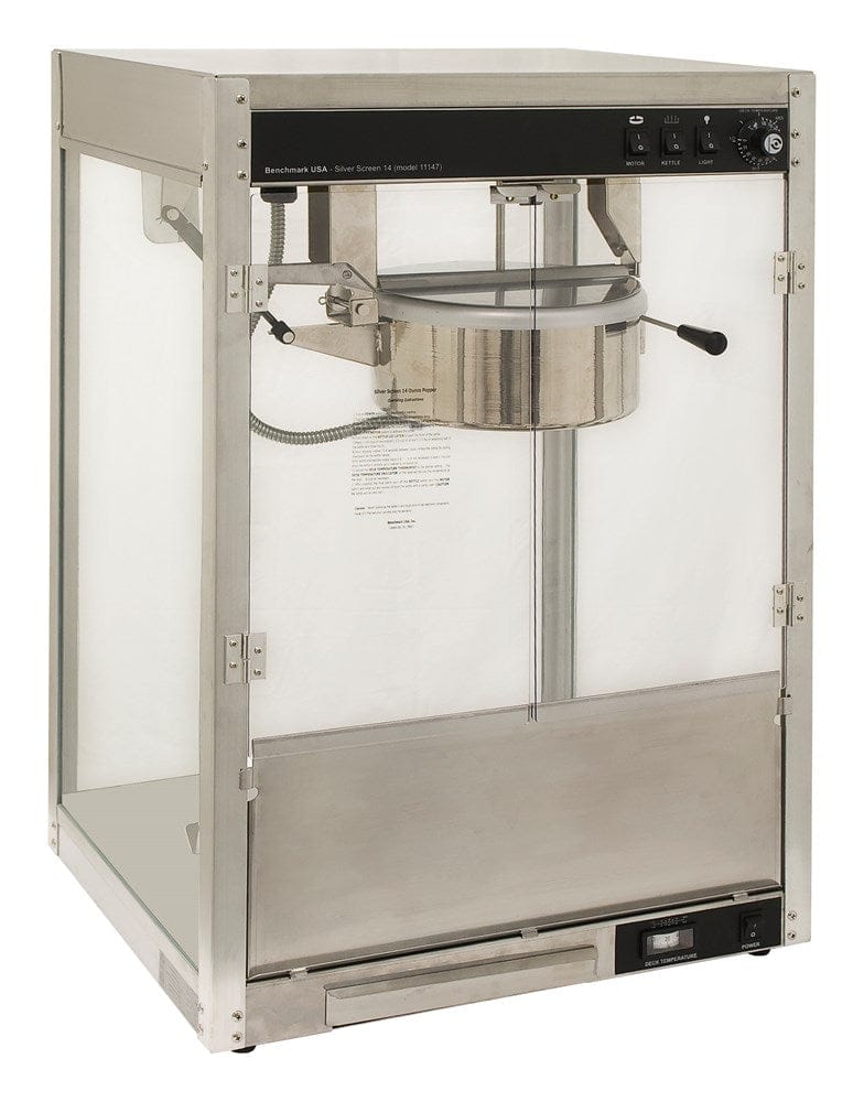 Winco Food and Beverage Set Winco Benchmark 11147 Silver Screen Popcorn Machine 14 Ounce Kettle Capacity for Freshly Popped Popcorn On Demand | Denson CFE