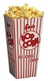 Winco Food & Beverage Pack / Red Winco Benchmark 41047 Popcorn Scoop Box 1.25 Ounce Red and White Striped Design | Denson CFE