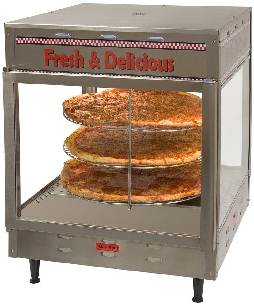 Winco Food & Beverage Set Winco Benchmark 51018 Countertop Hot Food Display Case with Rotating Shelves and Adjustable Thermostat | Denson CFE