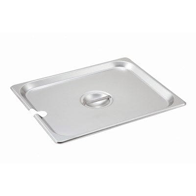 Winco Food Pans Each Winco SPCH 1/2 Size Slotted Stainless Steel Steam Table Pan Cover for Commercial Kitchens | Denson CFE