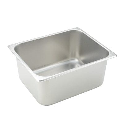 Winco Food Pans Each Winco SPH6 Half Size Straight-sided Steam Table Pan 6-inch 25 Gauge Stainless Steel | Denson CFE