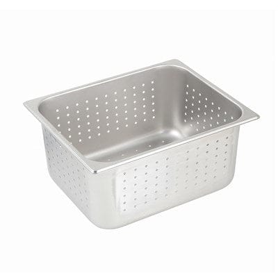Winco Food Pans Each Winco SPHP6 Perforated Half Size Steam Table Pan 6 Inch Deep Stainless Steel | Denson CFE