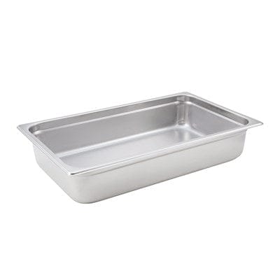 Winco Food Pans Each Winco SPJH-104 Anti-jam Full-size Steam Pan 4 inch Deep 22 Gauge Stainless Steel | Denson CFE