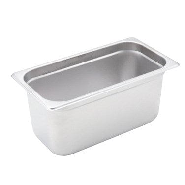 Winco Food Pans Each Winco SPJH-306 Anti-Jam Steam Pan 1/3 Size 6 Inch Heavyweight Stainless Steel | Denson CFE