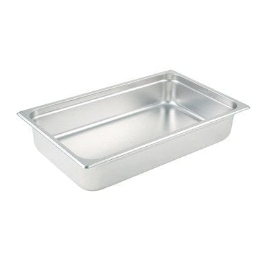 Winco Food Pans Each Winco SPJL-104 Anti-jam Full-size Steam Table Pan 4 inch 25 Gauge Stainless Steel | Denson CFE