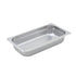 Winco Food Pans Each Winco SPJM-302 2 1/2" Third Size Solid Anti-Jam Steam Table Pan / Hotel Pan - 24 Gauge